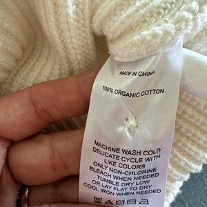 100% Organic Cotton Fisherman Boxy Cropped Cardigan